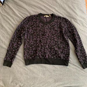 Rebecca Taylor purple cheetah sweater